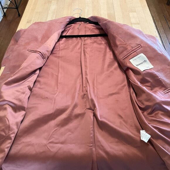 House of CB Womens Kiera Oversize Faux Leather Jacket Size Large Pink SP EXC - Picture 9 of 12